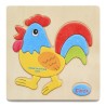 Wooden puzzle with cartoon animals - educational toy for childrenWooden