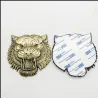Sticker voiture / moto - emblème métal - tête de tigre 3D