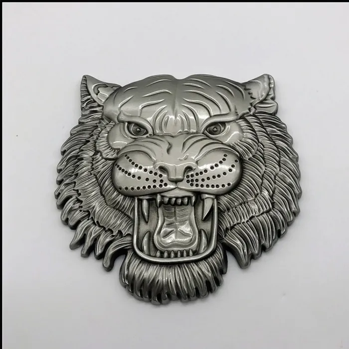 Sticker voiture / moto - emblème métal - tête de tigre 3D