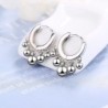 Gold / silver round earrings with beads - 925 sterling silverEarrings