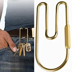 Boucle en laiton vintage - porte-clés doré - organisateur de clés