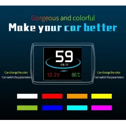 OBDSPACE P10 - ordinateur de bord pour voiture - scanner OBD2 - numérique - jauge de vitesse / consommation de carburant / tempé