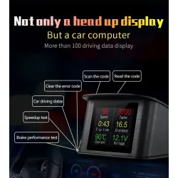 OBDSPACE P10 - ordinateur de bord pour voiture - scanner OBD2 - numérique - jauge de vitesse / consommation de carburant / tempé