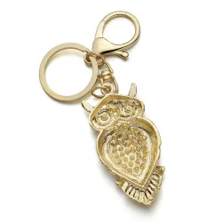 Chouette en cristal - or - porte-clés