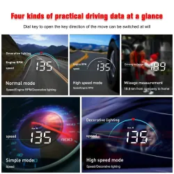 WIIYII M8 - HUD - affichage tête haute - système d'avertissement de survitesse - projecteur de pare-brise - OBD2 II - EUOBD
