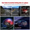 WIIYII M8 - HUD - affichage tête haute - système d'avertissement de survitesse - projecteur de pare-brise - OBD2 II - EUOBD