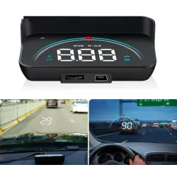 WIIYII M8 - HUD - affichage tête haute - système d'avertissement de survitesse - projecteur de pare-brise - OBD2 II - EUOBD