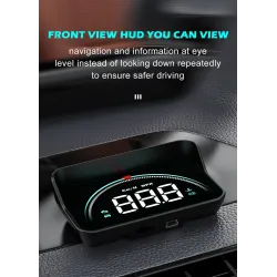 WIIYII M8 - HUD - affichage tête haute - système d'avertissement de survitesse - projecteur de pare-brise - OBD2 II - EUOBD