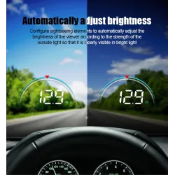 WIIYII M8 - HUD - affichage tête haute - système d'avertissement de survitesse - projecteur de pare-brise - OBD2 II - EUOBD