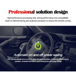 WIIYII M8 - HUD - affichage tête haute - système d'avertissement de survitesse - projecteur de pare-brise - OBD2 II - EUOBD