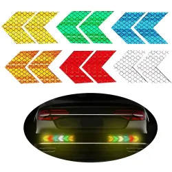 Flèche réfléchissante - autocollant auto-adhésif - sécurité - avertissement - pour voitures / motos / vélos / vêtements