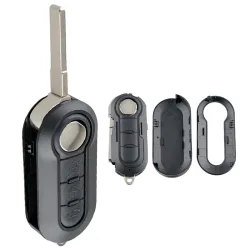 FIAT 500 - Etui clé télécommande 3 boutons - coque pour Punto Panda Stilo Brava