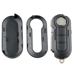 FIAT 500 - Etui clé télécommande 3 boutons - coque pour Punto Panda Stilo Brava