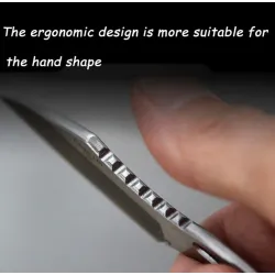 Tactical small knife - with ring - leather case - D2 steelKnives & Multitools