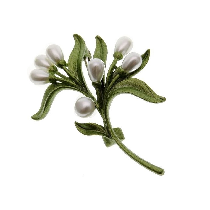 Olive branch with pearls - stylish broochBrooches