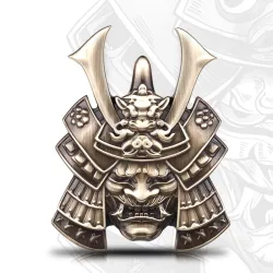 Autocollant métal voiture / moto - emblème - samouraï japonais