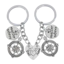 Best Friends & No Matter Where - keychain 2 pcs