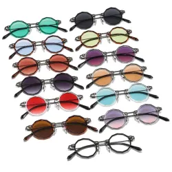 Lunettes de soleil rondes rétro - style steampunk - UV400 - unisexe