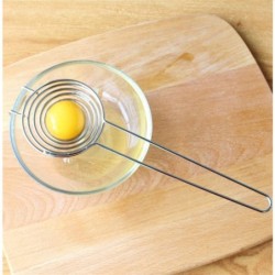 Egg white separator - spiral stainless steel spoon - long handleCutlery