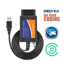 ELM327 - USB V1.5 - avec commutateur HS/MS CAN - scanner FORSCAN OBD2 - adaptateur USB - lecteur de code