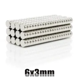 N35 - aimant néodyme - disque rond - 6mm * 3mm - 100 pièces