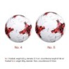 Professional soccer ball - leather - waterproof - white-red - size 4 - 5Balls