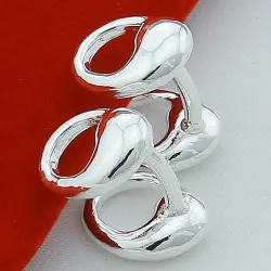 Boutons de manchette élégants en argent