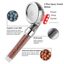 SPA shower head - with anion filter - 3 adjustable functionsShower Heads