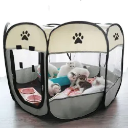 Tente portable pour animaux de compagnie - parc pliable - extérieur / intérieur