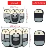 Tente portable pour animaux de compagnie - parc pliable - extérieur / intérieur