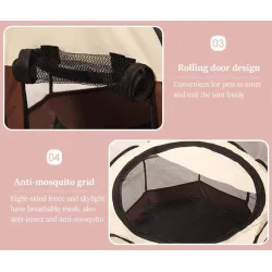 Tente portable pour animaux de compagnie - parc pliable - extérieur / intérieur