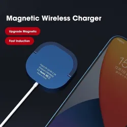 Chargeur magnétique sans fil - charge rapide - avec support - USB C - pour IPhone 12 Pro / Samsung
