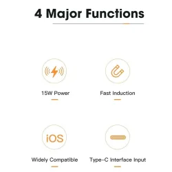 Chargeur magnétique sans fil - charge rapide - avec support - USB C - pour IPhone 12 Pro / Samsung
