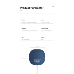 Chargeur magnétique sans fil - charge rapide - avec support - USB C - pour IPhone 12 Pro / Samsung