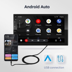 Autoradio Android 9 / 10 - 1GB-16GB - Bluetooth - caméra - CarPlay - MirrorLink