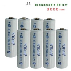 copy of 12V Ni-MH 3000mAh 2A rechargeable - Batterie AA -10 pièces