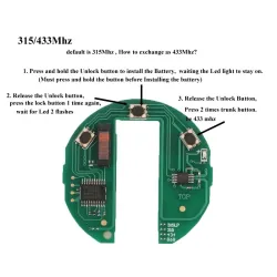 KR55WK49333 315/ 433/ 868MHz - clé intelligente à distance - pour BMW