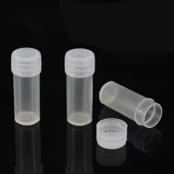 Plastic sample bottles - mini clear pill / capsule containers - with lid - 5 ml - 50 piecesCentrifuge tubes