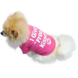 "I give free kisses" - t-shirt pour chiens/chats