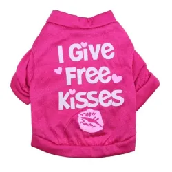 "I give free kisses" - t-shirt pour chiens/chats