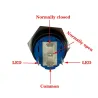 Interrupteur bouton poussoir noir LED - étanche - fixe autobloquant - 12mm / 16mm / 19mm / 22mm - 5V / 12V / 220V