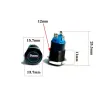 Interrupteur bouton poussoir noir LED - étanche - fixe autobloquant - 12mm / 16mm / 19mm / 22mm - 5V / 12V / 220V