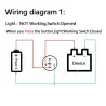 Interrupteur bouton poussoir noir LED - étanche - fixe autobloquant - 12mm / 16mm / 19mm / 22mm - 5V / 12V / 220V
