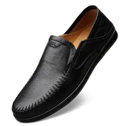 Mocassins classiques pour hommes - à enfiler - cuir véritable
