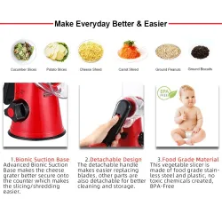 Manual vegetables / fruits slicer - cutter - graterMills - Grinders