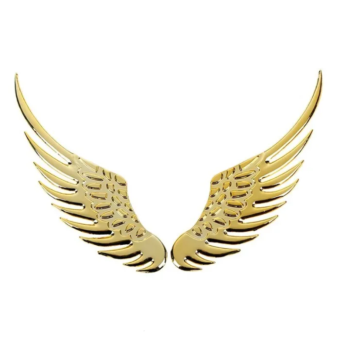 Ailes métalliques 3D - autocollant voiture / moto - 2 pièces
