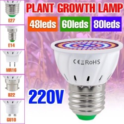 LED bulb - plant grow light - full spectrum - hydroponic - E27 - E14 - GU10 - MR16 - B22 - 220V