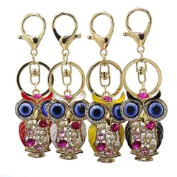 Porte-clés hibou cristal