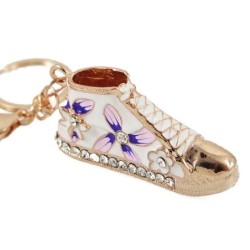 Crystal shoe / flowers - keychainKeyrings