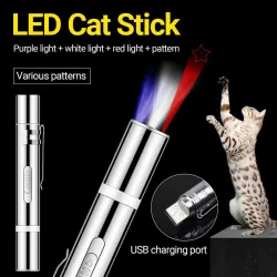 Bâton laser - lumière LED avec motifs - jouet pour animaux de compagnie